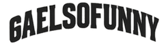 Black text 'GAELSOFUNNY' on a white background