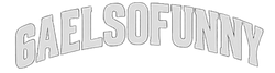 Text 'GAELSOFUNNY' in a stylized font on a white background
